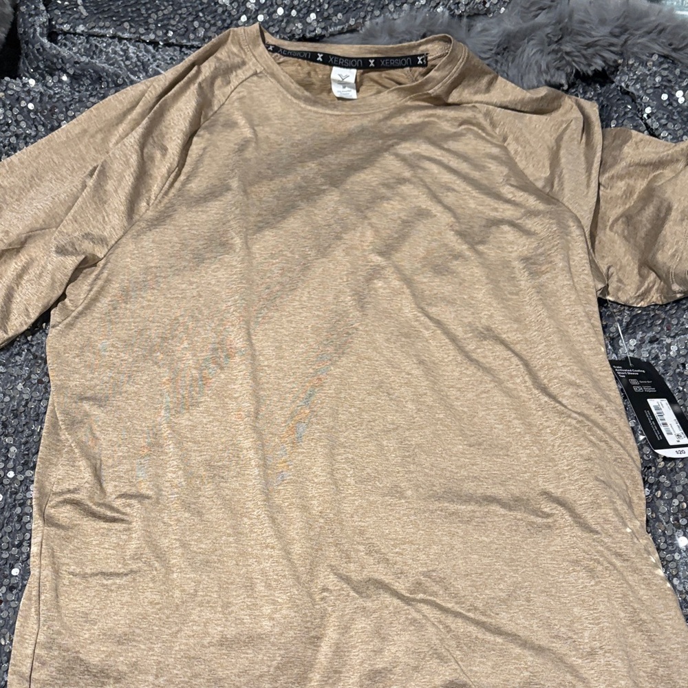 Xersion Tan Short Sleeve Shirt